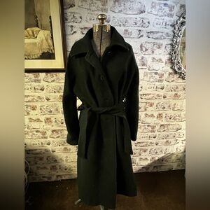 Boden Dark Green Wool Blend Coat